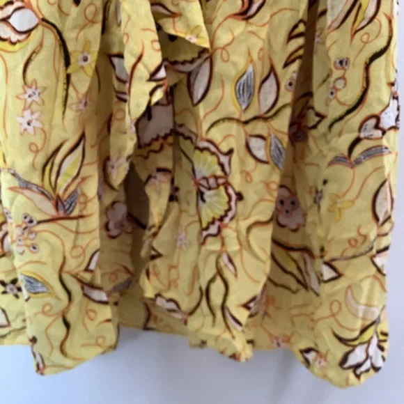 The‎ Kooples Yellow Tiered Wrap Sundress Sz MED - Picture 9 of 14